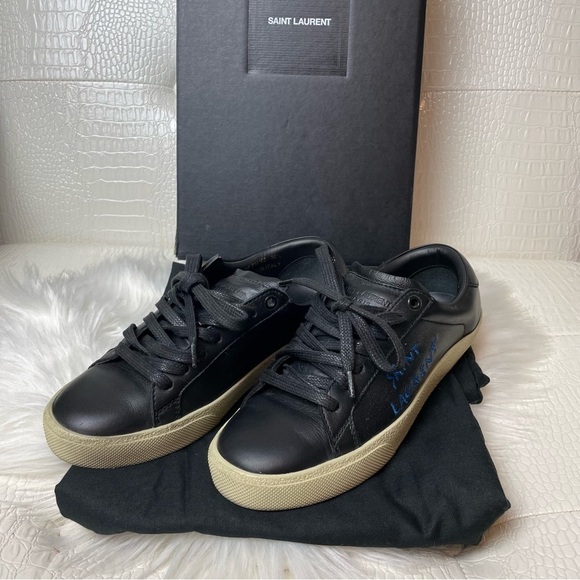 Authentic Saint Laurent Signature Sneaker Moon Plus Nero Black Size 36.5 - Picture 1 of 10